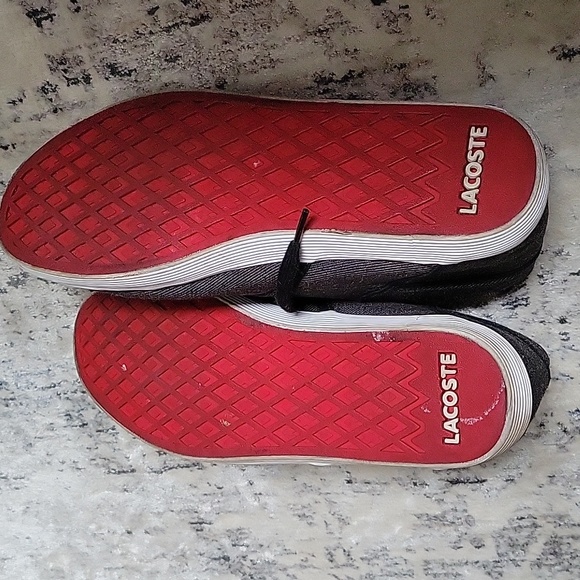 Men's grey Lacoste canvas shoes - Picture 6 of 8